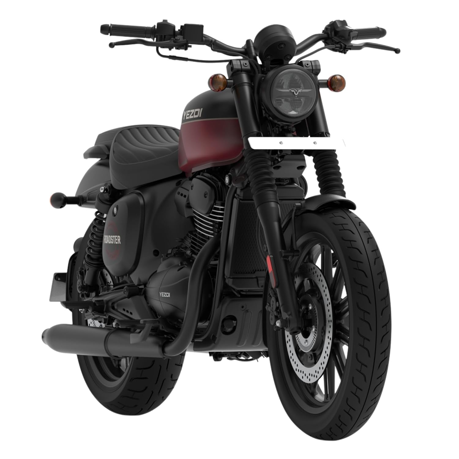 YEZDI Roadster Disc Bike Bloodrush Maroon Alloy Wheels Booking for Ex-Showroom Price